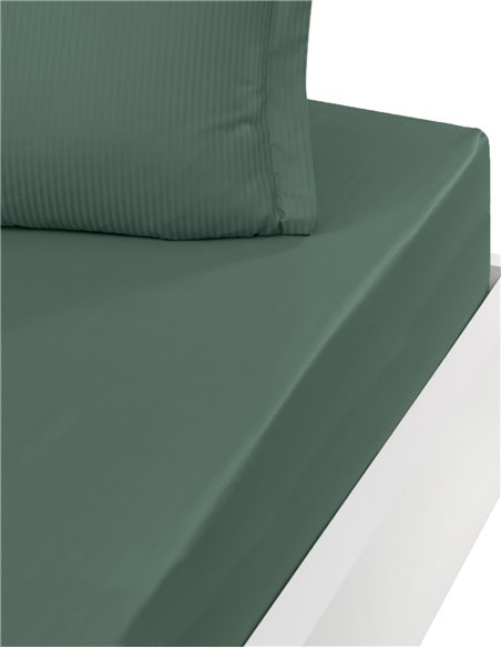 Drap housse uni en satin de coton 120 fils bonnet 40cm VERSAILLES PLUS