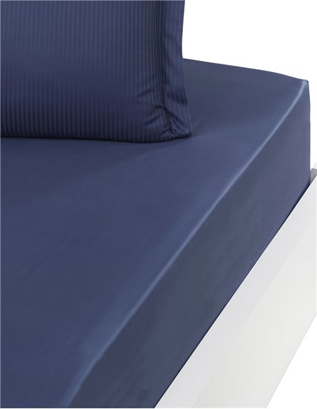 Drap housse uni en satin de coton 120 fils bonnet 40cm VERSAILLES PLUS