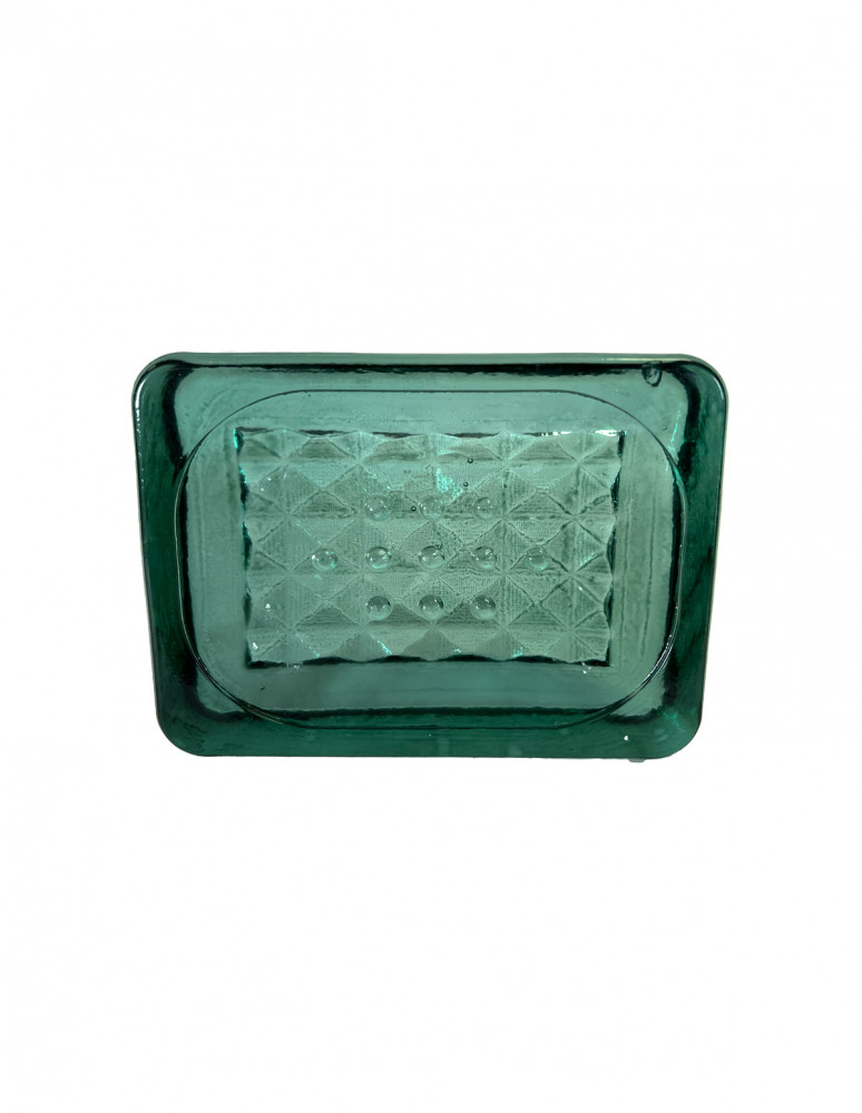 Porte-savon en verre recyclé KRYSTAL