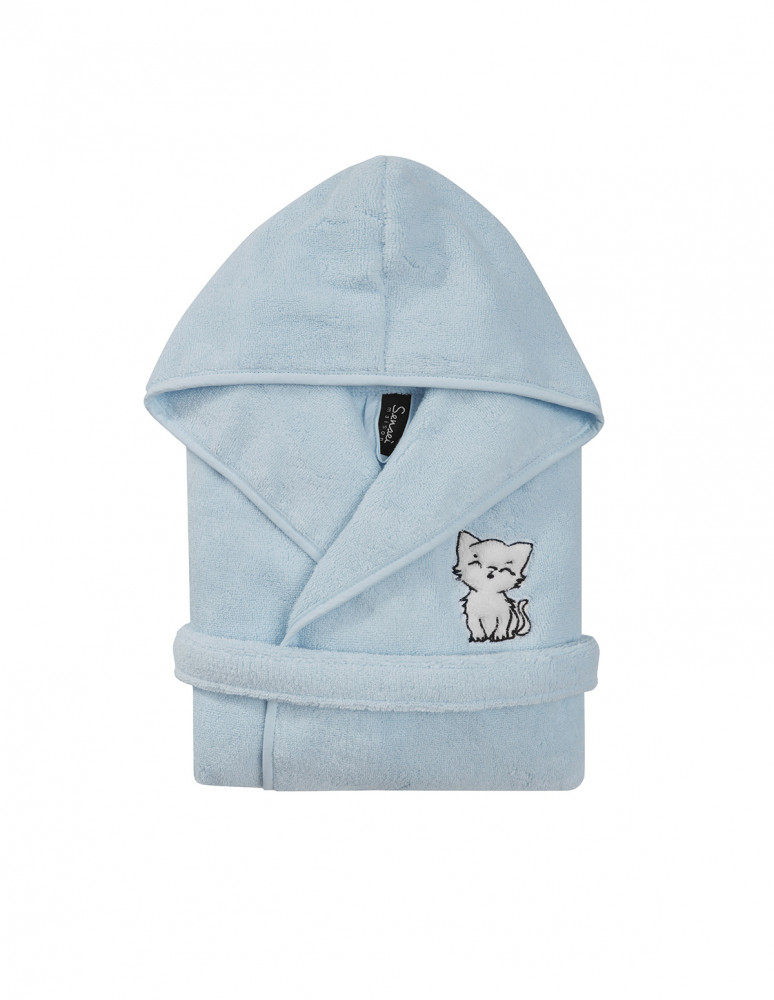 Peignoir enfant en coton peigné Zéro...