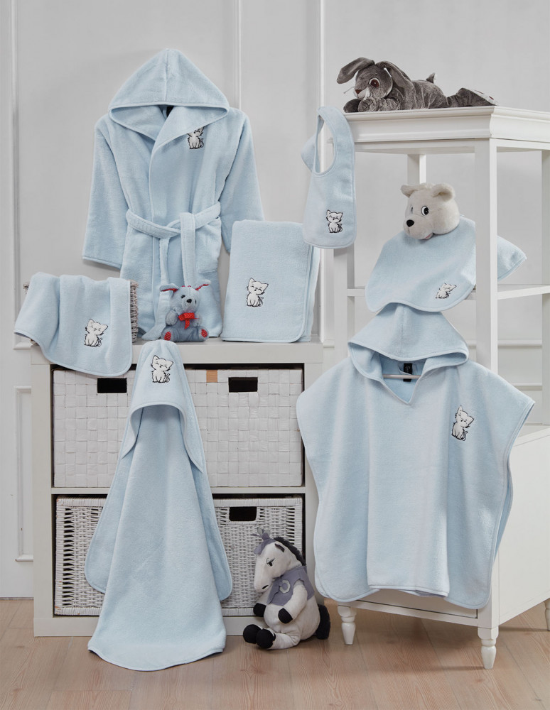 Peignoir enfant en coton peigné Zéro...