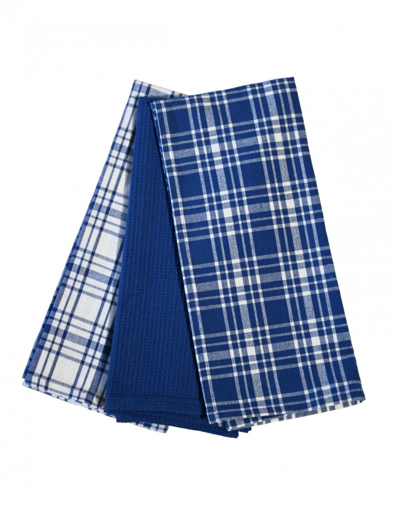 3 torchons assortis coton DUNDEE