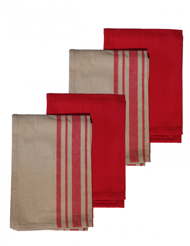 Lot de 4 torchons coton PURELIFE