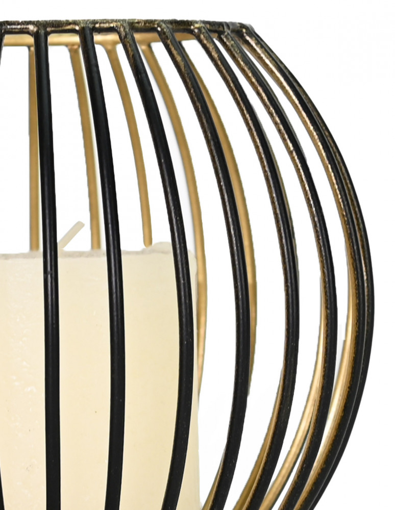 Photophore métal rond 16x14 cm KEMI GOLD