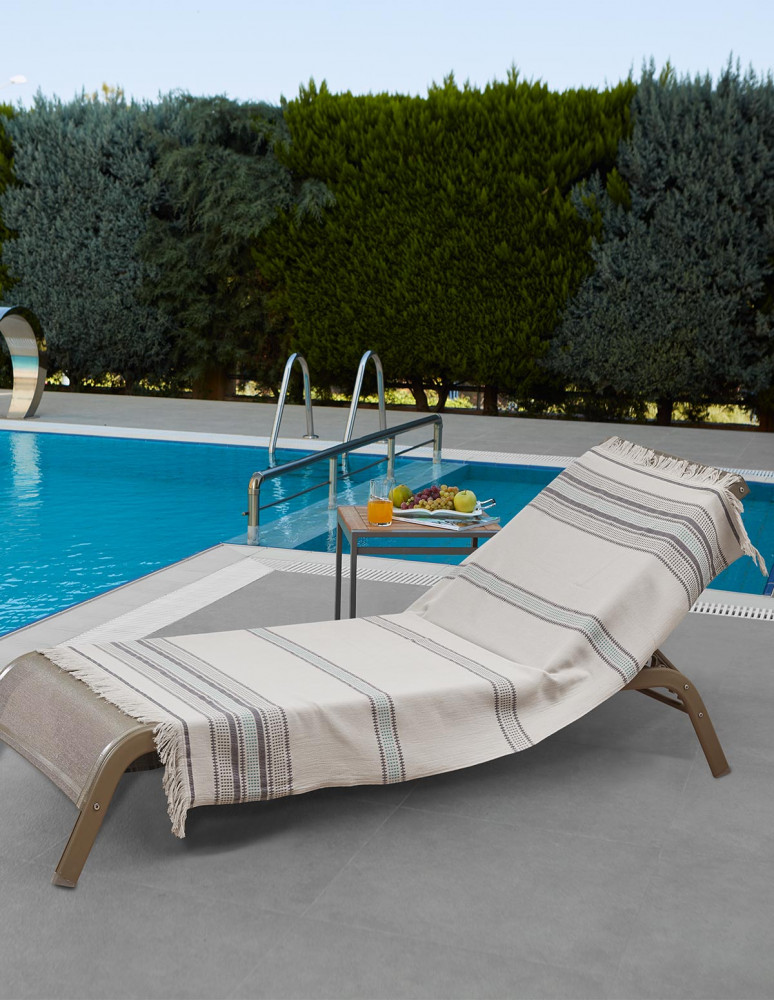 Fouta serviette de plage 100x180 cm...