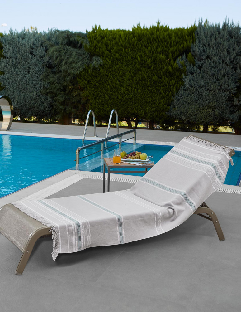 Fouta serviette de plage 100x180 cm...