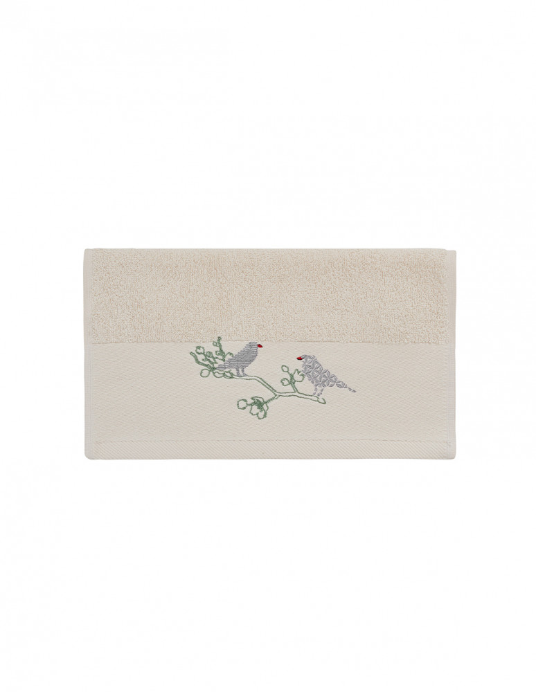 Lot de 3 serviettes invité SPRING BIRDS