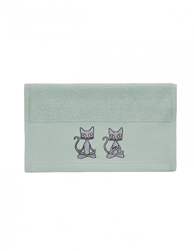Lot de 3 serviettes invité YOGI CAT