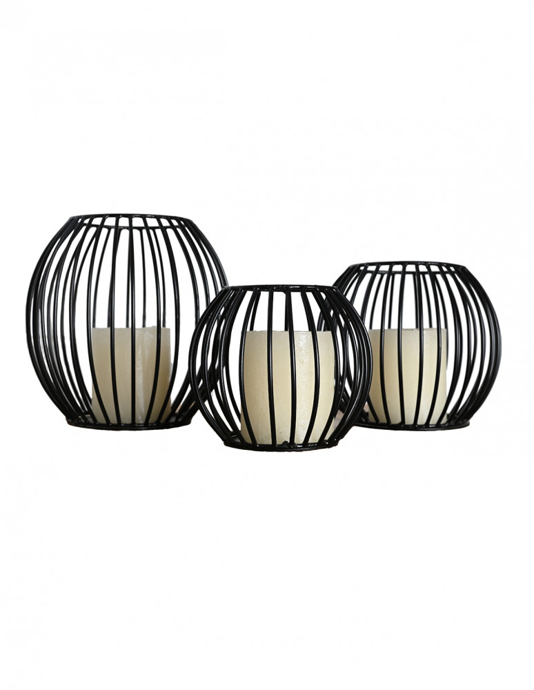 Photophore métal rond 13x11 cm KEMI...