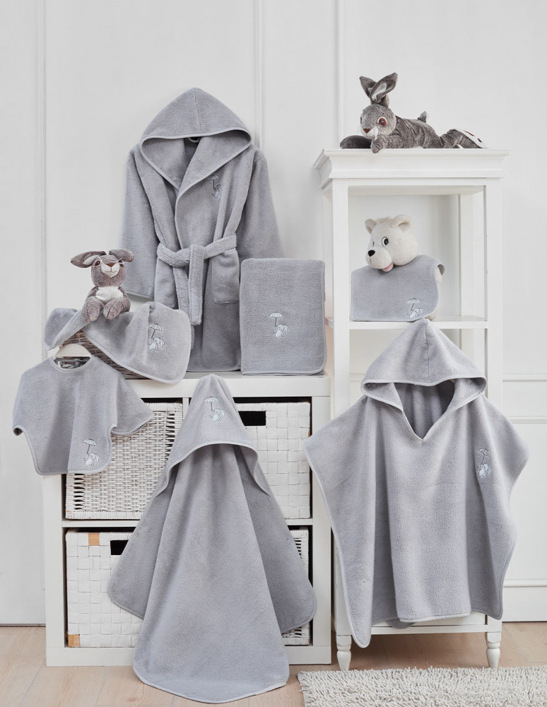 Peignoir enfant en coton peigné Zéro...