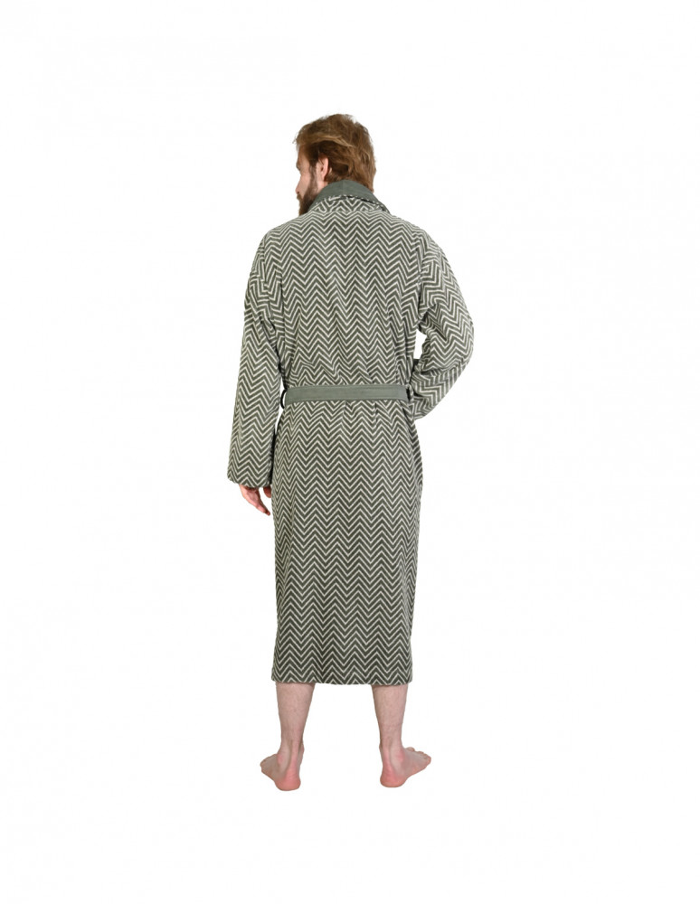 Peignoir col châle velours 420 g/m²...