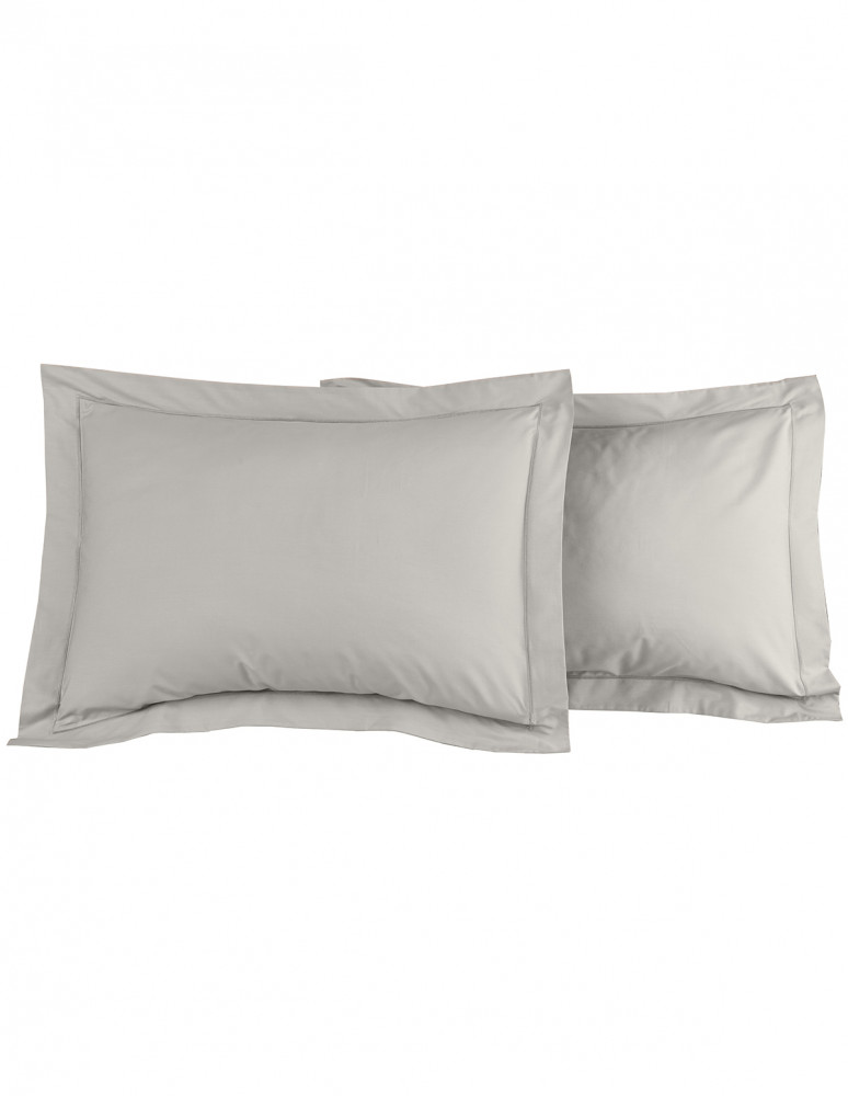 Lot de 2 taies d'oreiller en percale...