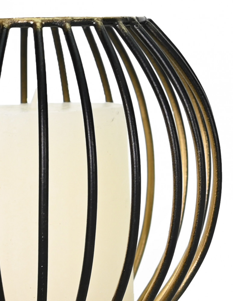 Photophore métal rond 13x11 cm KEMI GOLD