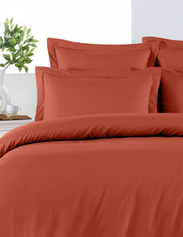 Housse de couette rayée réversible...