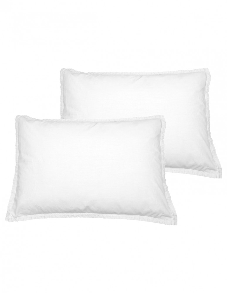 Lot de 2 taies d'oreiller en coton...