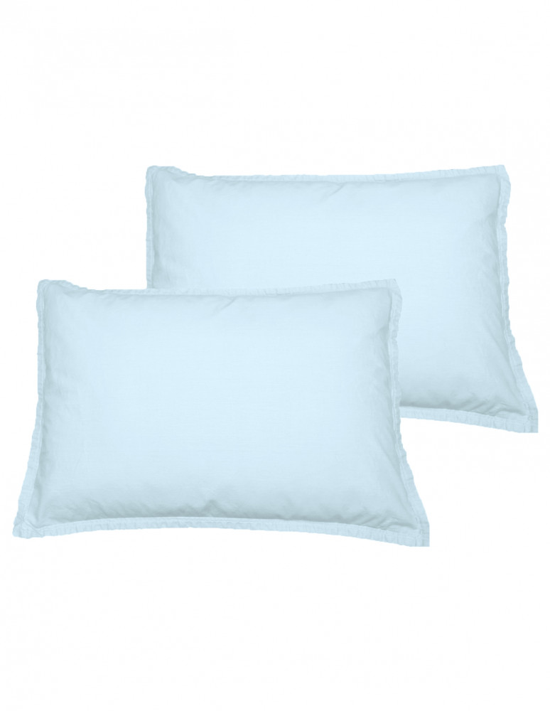 Lot de 2 taies d'oreiller en coton...