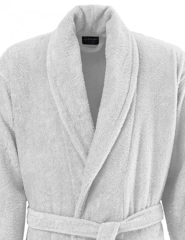 Peignoir col châle en coton...