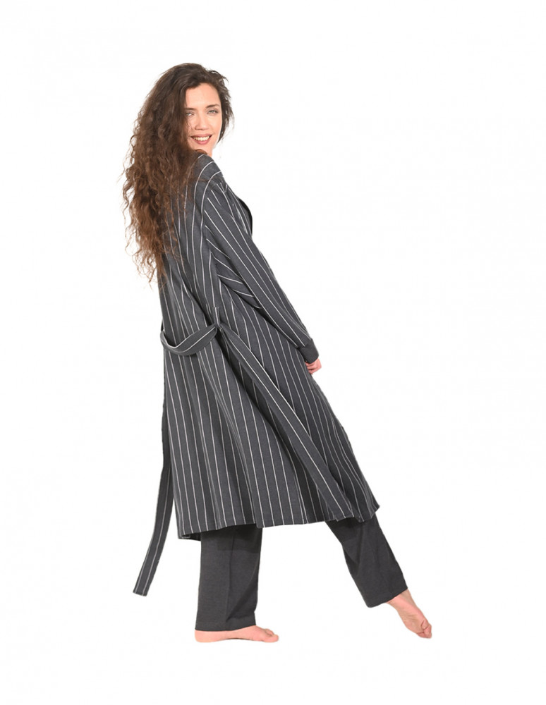Robe de chambre rayée femme ANDREA
