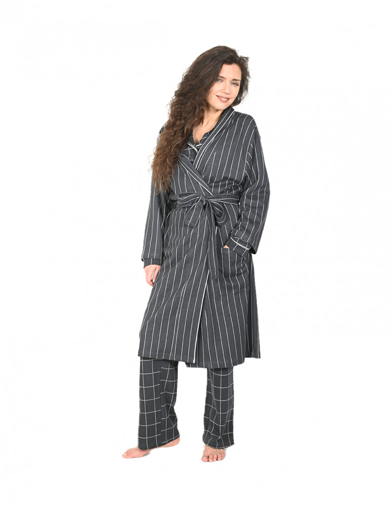Robe de chambre rayée femme ANDREA