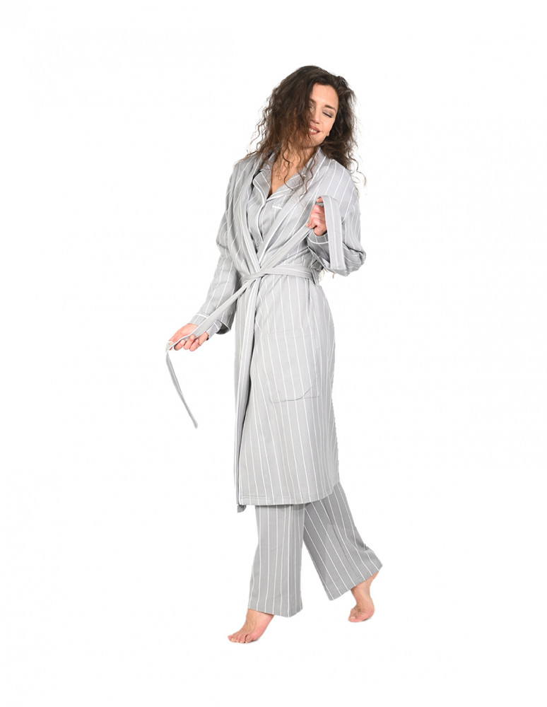 Robe de chambre rayée femme ANDREA