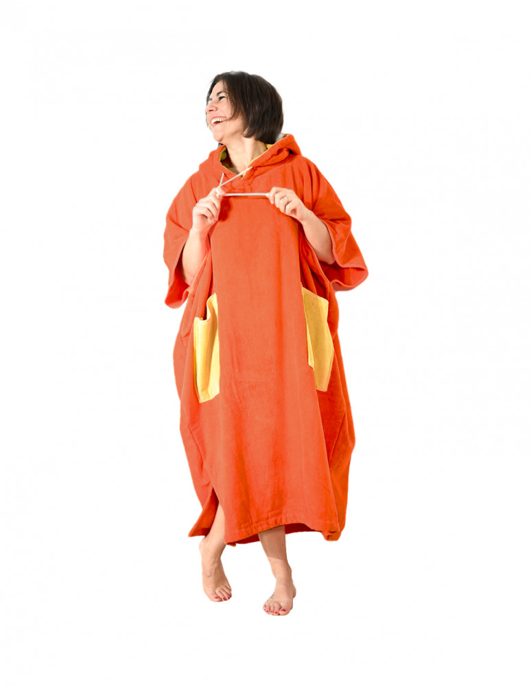 Poncho de plage adulte en velours BEACH