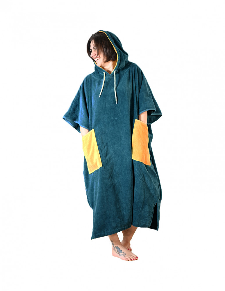 Poncho de plage adulte en velours BEACH