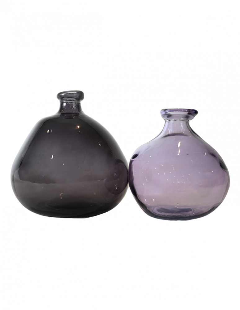 Vase dame-jeanne en verre recyclé h...