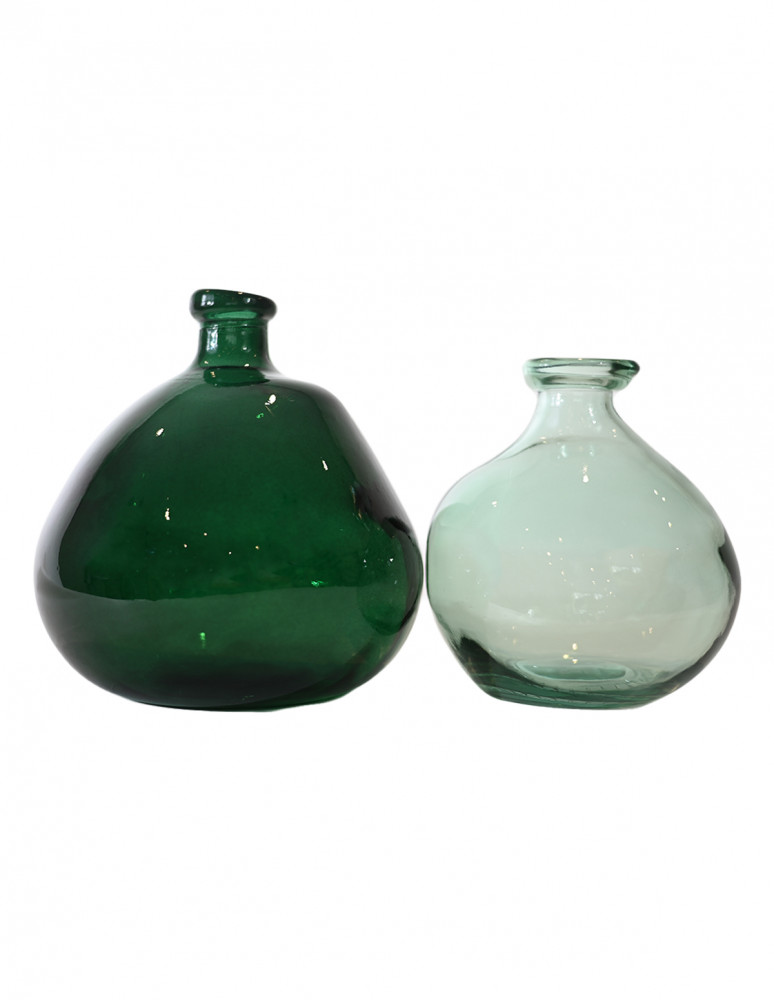 Vase dame-jeanne en verre recyclé h...