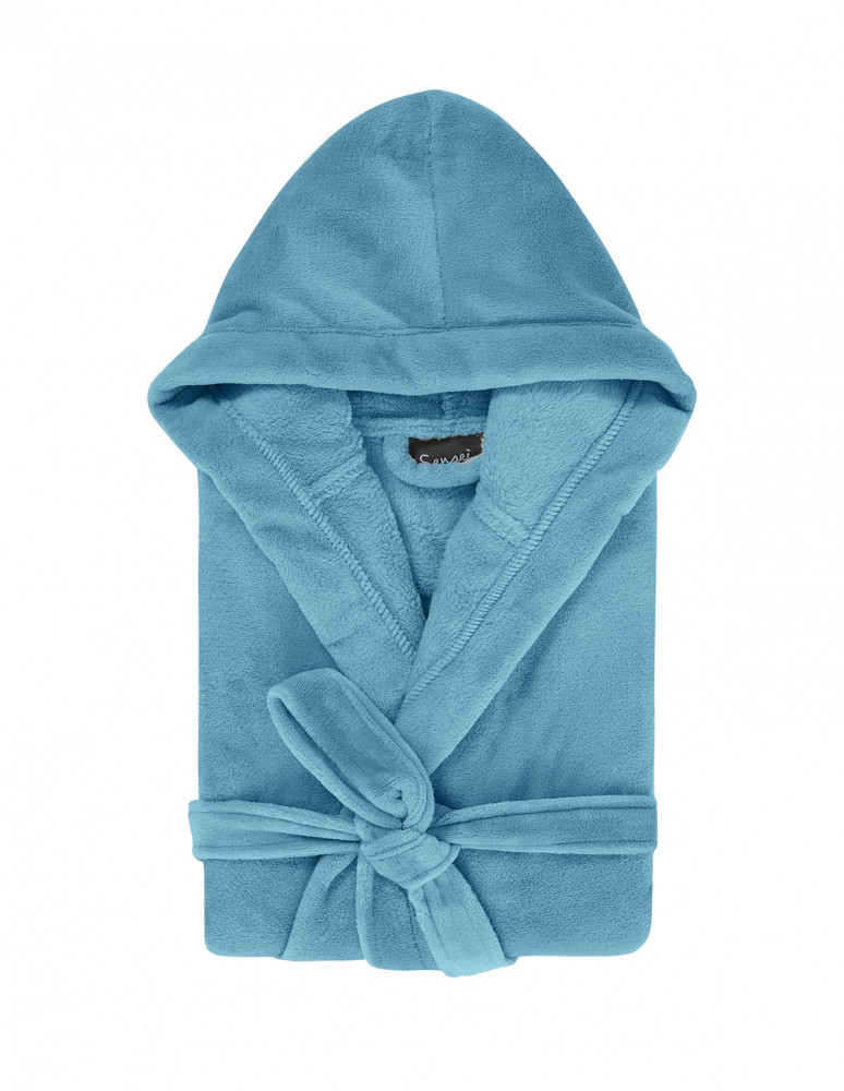 Peignoir polaire mixte à capuche KAPRA