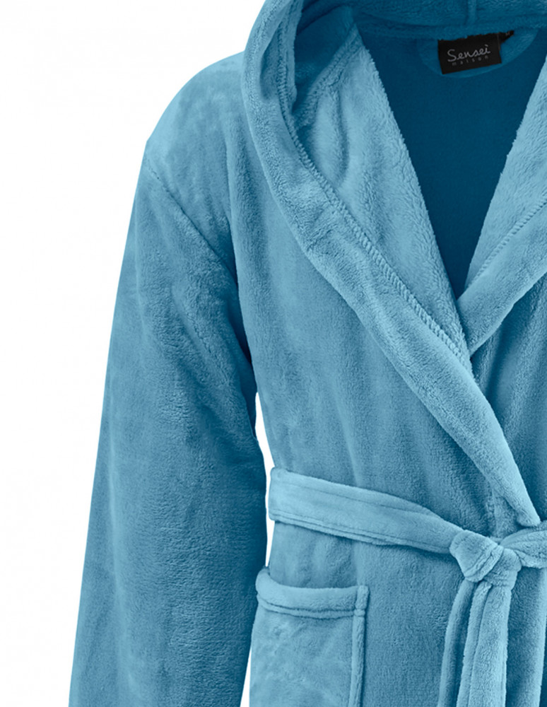 Peignoir polaire mixte à capuche KAPRA