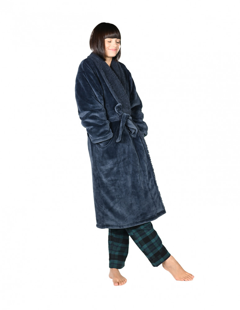 Peignoir mixte polaire chaud doublé...