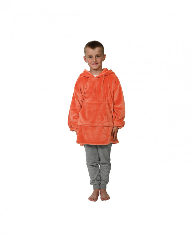 Poncho polaire enfant à capuche doux...