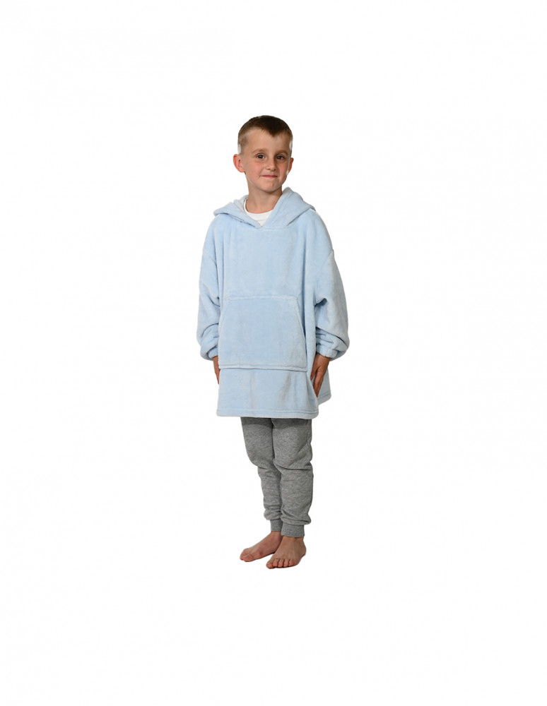 Poncho polaire enfant à capuche doux...