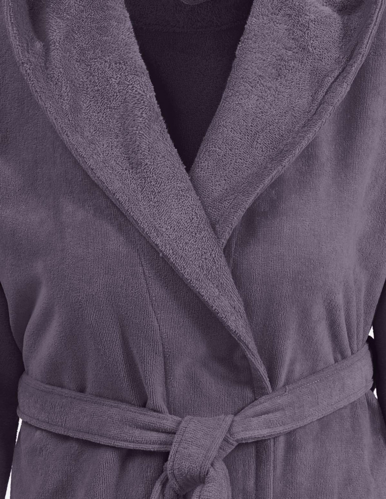 Peignoir court à capuche velours...