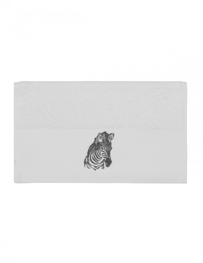 Lot de 3 serviettes invité ZEBRA