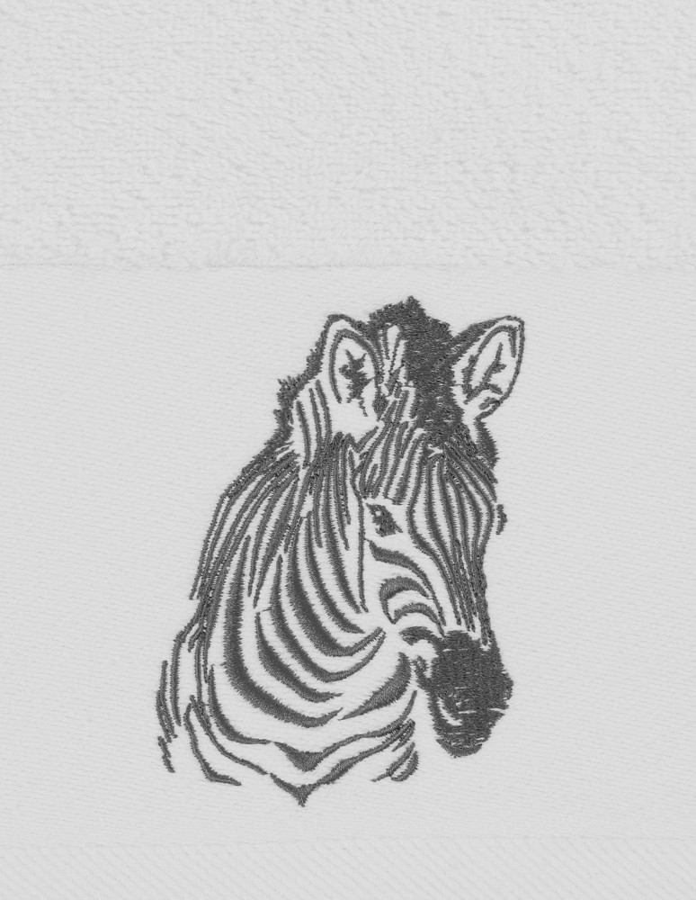 Lot de 3 serviettes invité ZEBRA