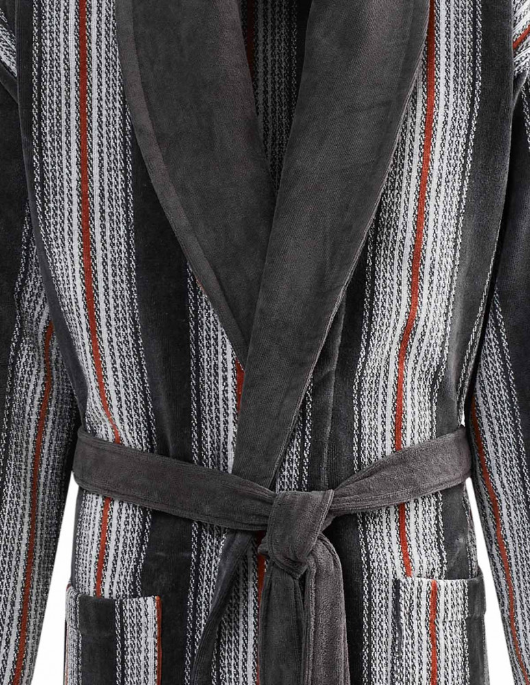 Peignoir col châle velours 420 g/m²...