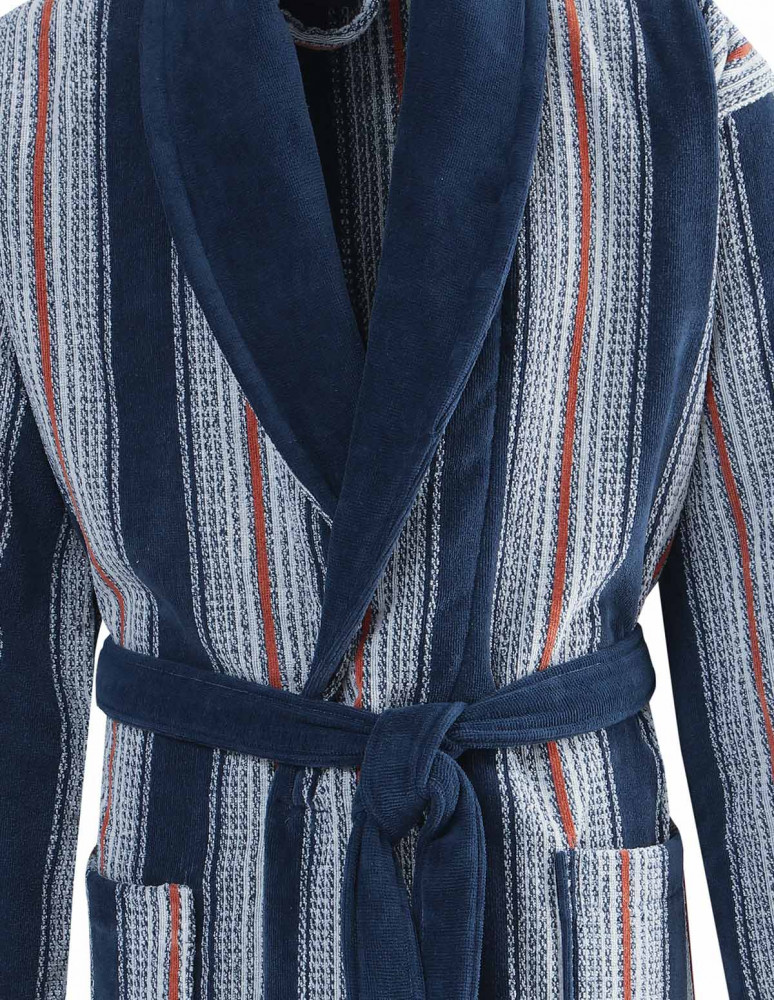 Peignoir col châle velours 420 g/m²...