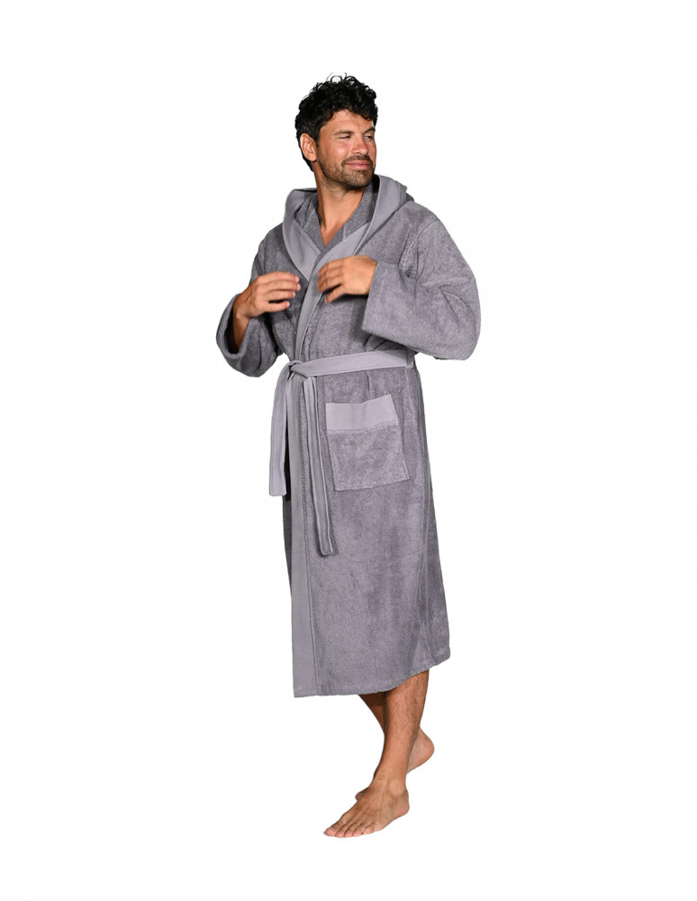 Peignoir mixte à capuche uni 420 g/m²...