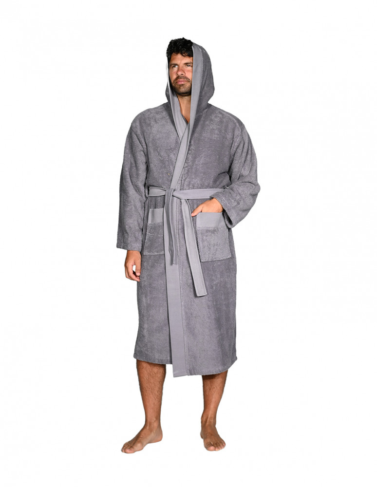 Peignoir mixte à capuche uni 420 g/m²...