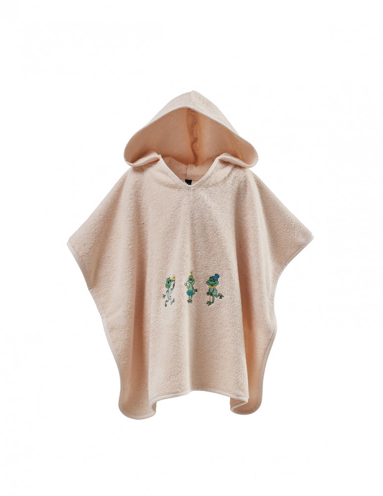 Poncho De Plage Enfant Sensei Maison - Velours éponge, Taille 5/8 Ans, Couleur Petrol | Capuche, Poches, Absorbant Et Doux