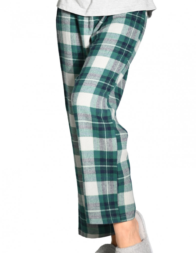 Pyjama femme en jersey et flanelle...