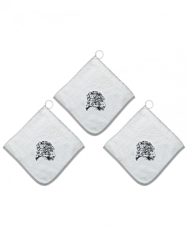 Lot de 3 torchons carrés en éponge...