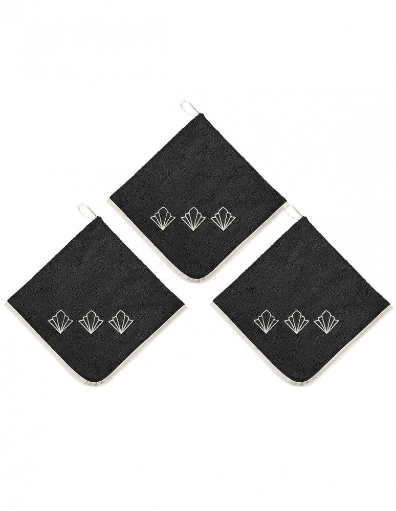 Lot de 3 torchons carrés en éponge...