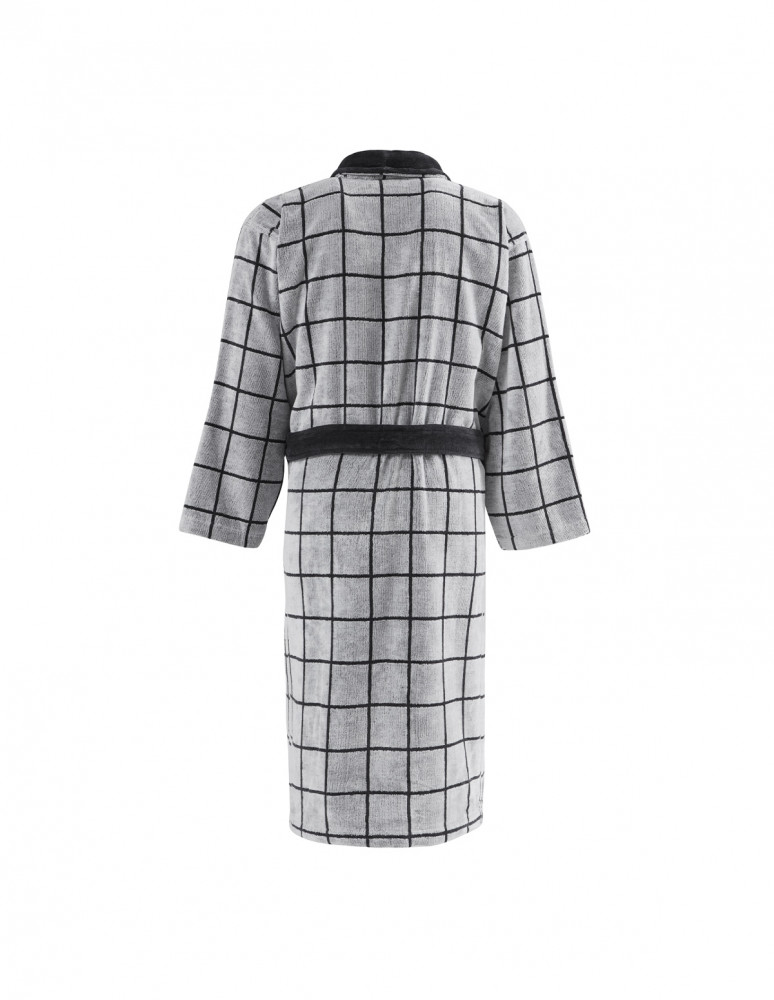 Peignoir col châle velours CHECK