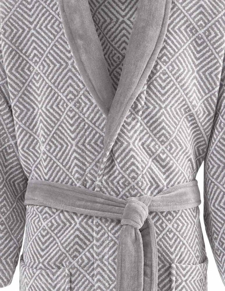 Peignoir col châle velours OPTICAL