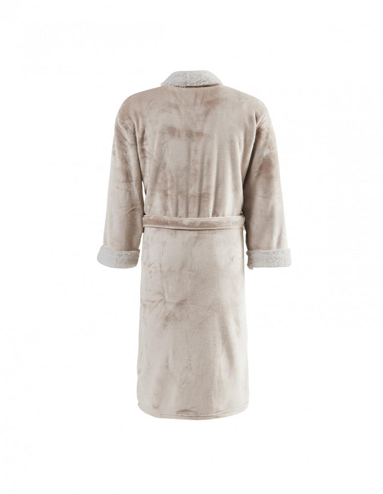 Peignoir polaire mixte col châle...