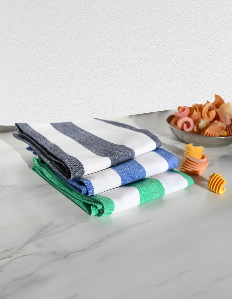 3 torchons assortis coton MELROSE