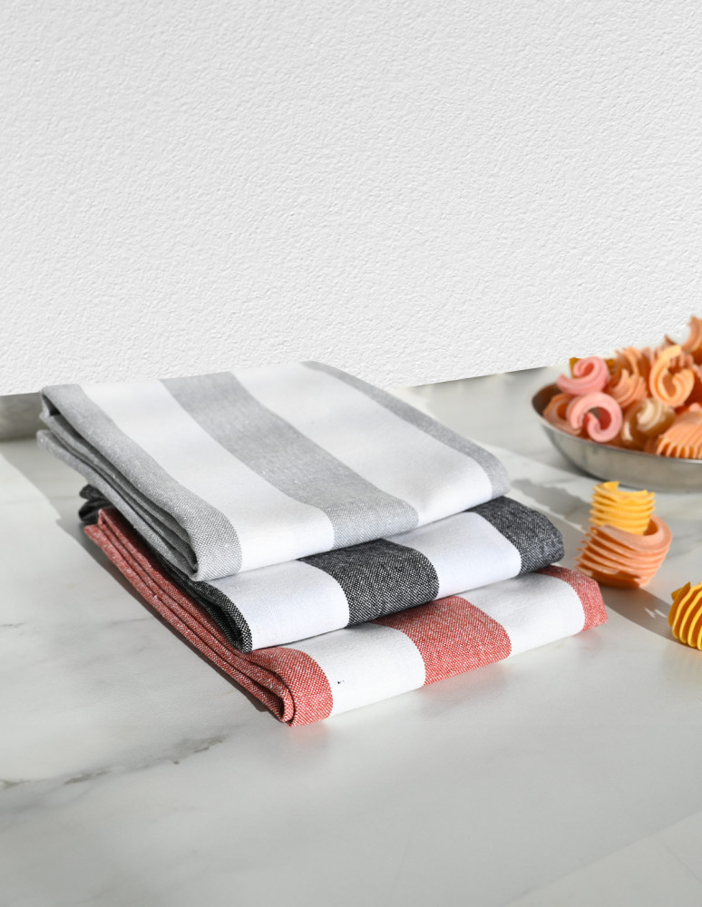 3 torchons assortis coton MELROSE