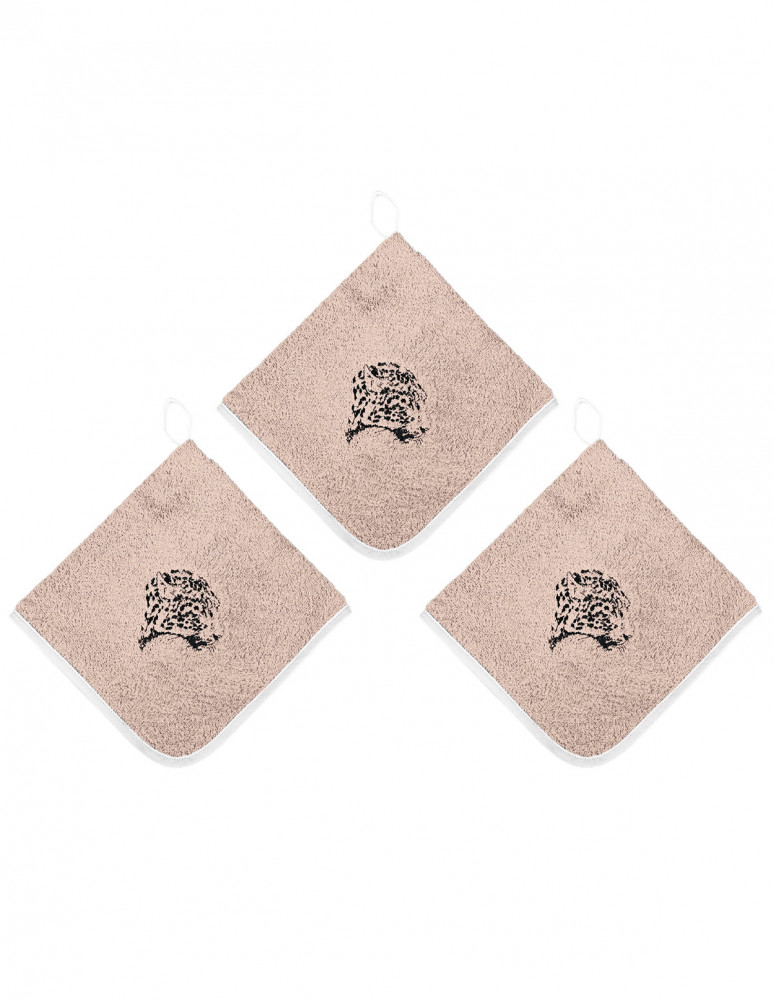 Lot de 3 torchons carrés en éponge...